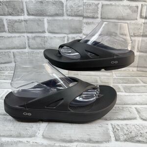 OOFOS OOlala Women’s Size 10 Color Black Comfort Recovery Thong Athletic Sandal